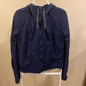 Lululemon Zip Up Jacket Sweatshirt Size 12 Athletic Navy Blue